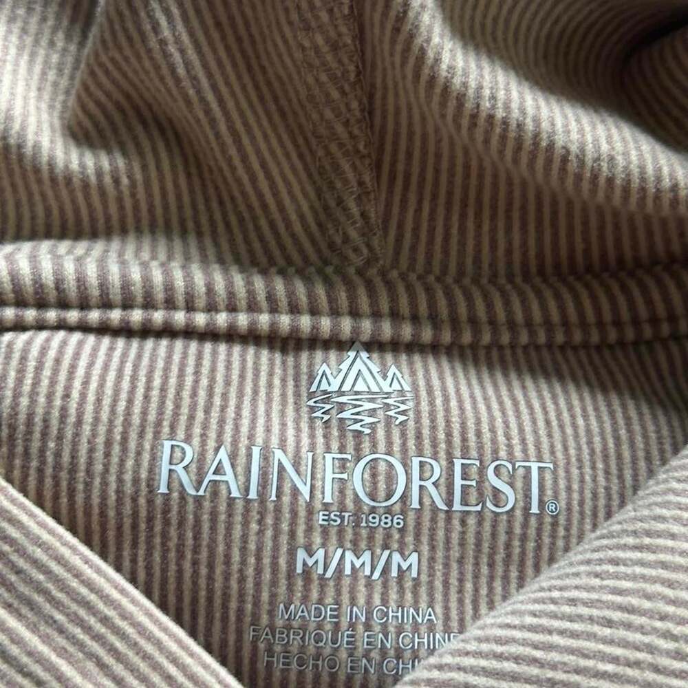 Rainforest Women's Size M Tan and Cream Hoodie